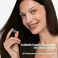 Vista 2 de Aceite para el Cabello MAREE para Cabello Encrespado - Cápsulas de Keratina con Vitaminas para el Cabello y Aceites de Jojoba y Argán - Suero Anti