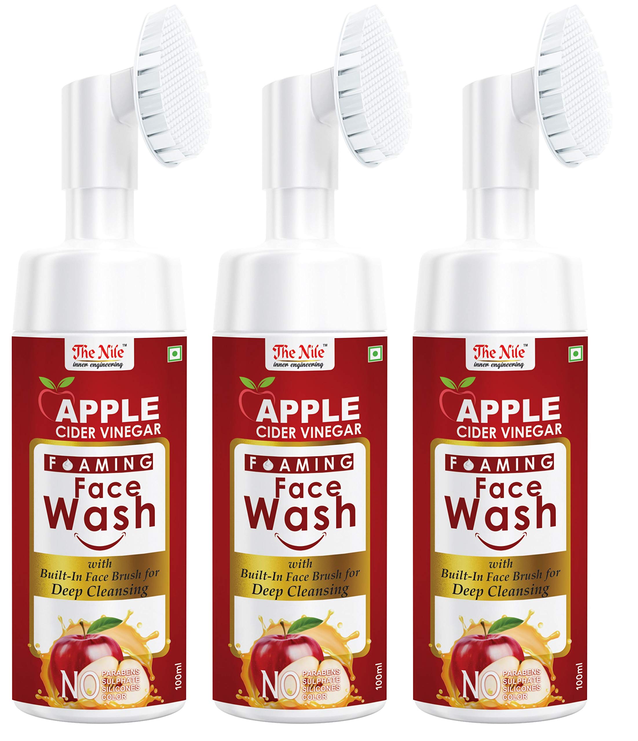 The Nile Apple Cider Vinegar Foaming Facewash (100 ml) combo pack of 3 (3 items in the set)