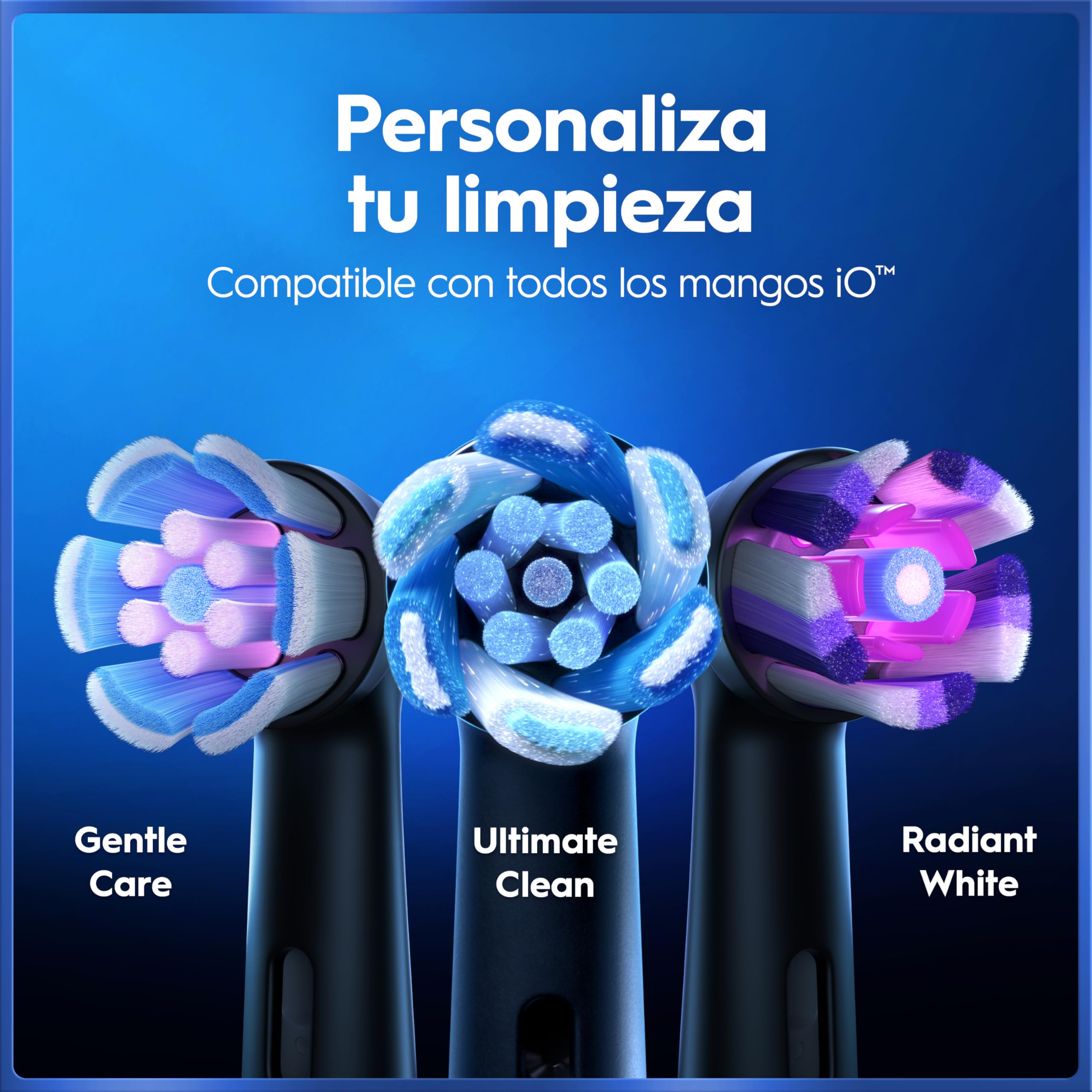 Oral-B iO 5N Cepillo de Dientes Eléctrico con Mango Recargable, 3 Cabezales y Estuche De Viaje, Diseñado por Braun - Negro , El embalaje puede variar