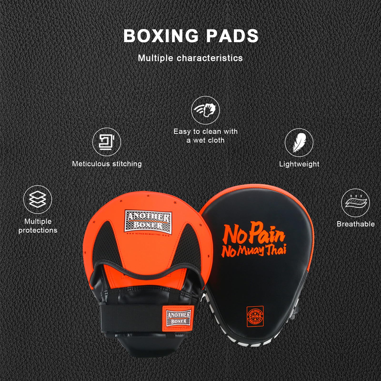 1 Par de Manoplas Boxeo,Paos Muay Thai Curvos,Gancho y Jab Manoplas de Boxeo con Ajustable y Transpirable para Boxeo,MMA,Muay Thai,Kickboxing,Artes Marciales,Karate