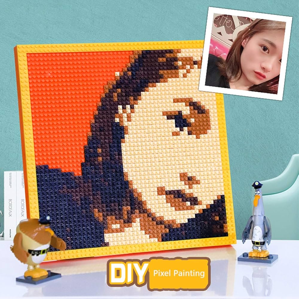 Amazon.co.jp: ビルディングブロックピクセルアートモザイク絵画