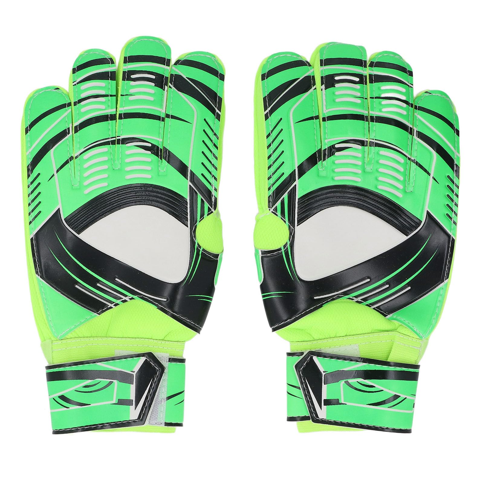 Zoeyilan 1 Pair Goalkeeper Gloves, Soccer Goalie Gloves, Soccer Gloves with Wrist Protection, Fingersave, Non Slip, Wear Prevention, Strong Grip, for Youth, Adults (Green)