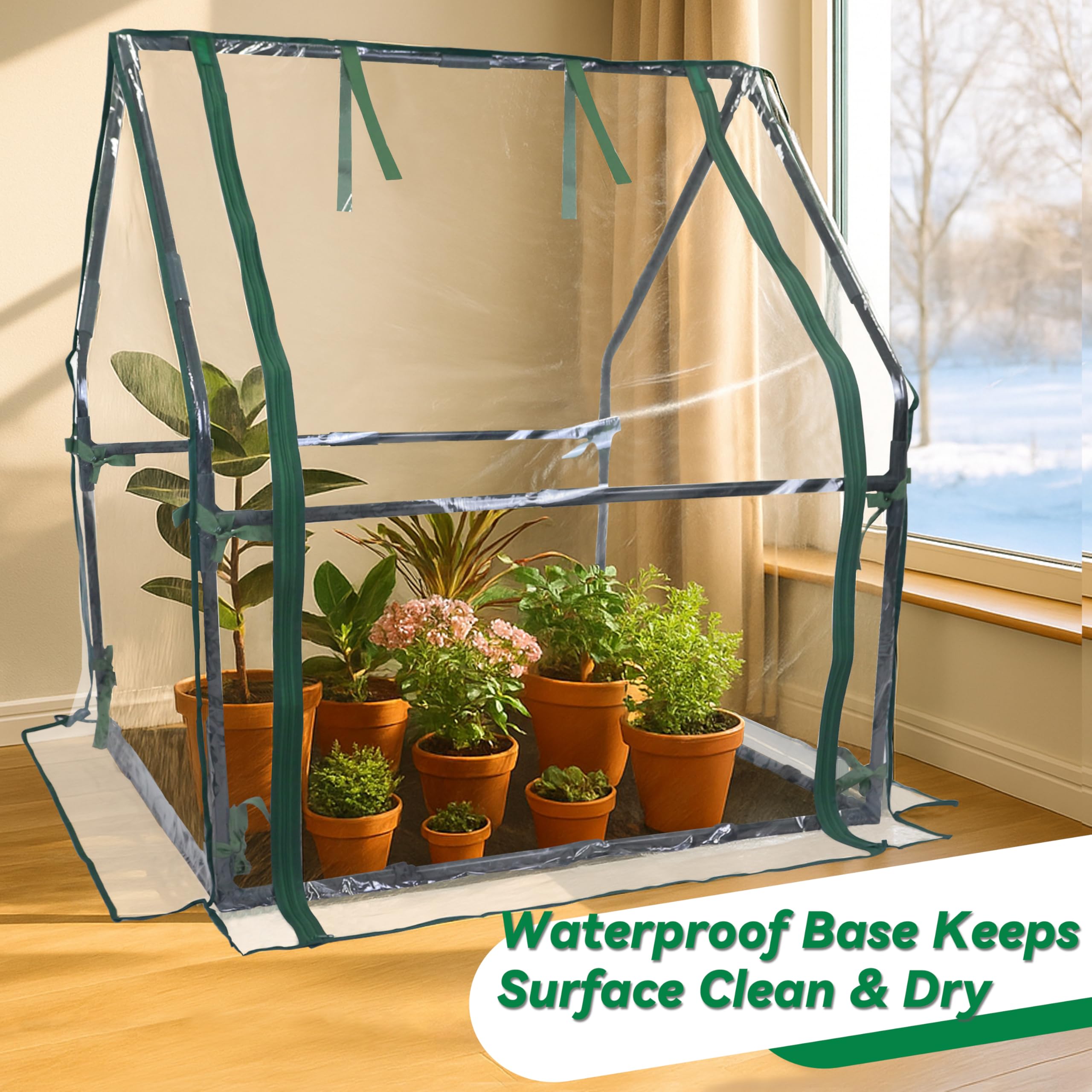 Gardzen Mini-Gewächshaus mit wasserdichtem Boden
