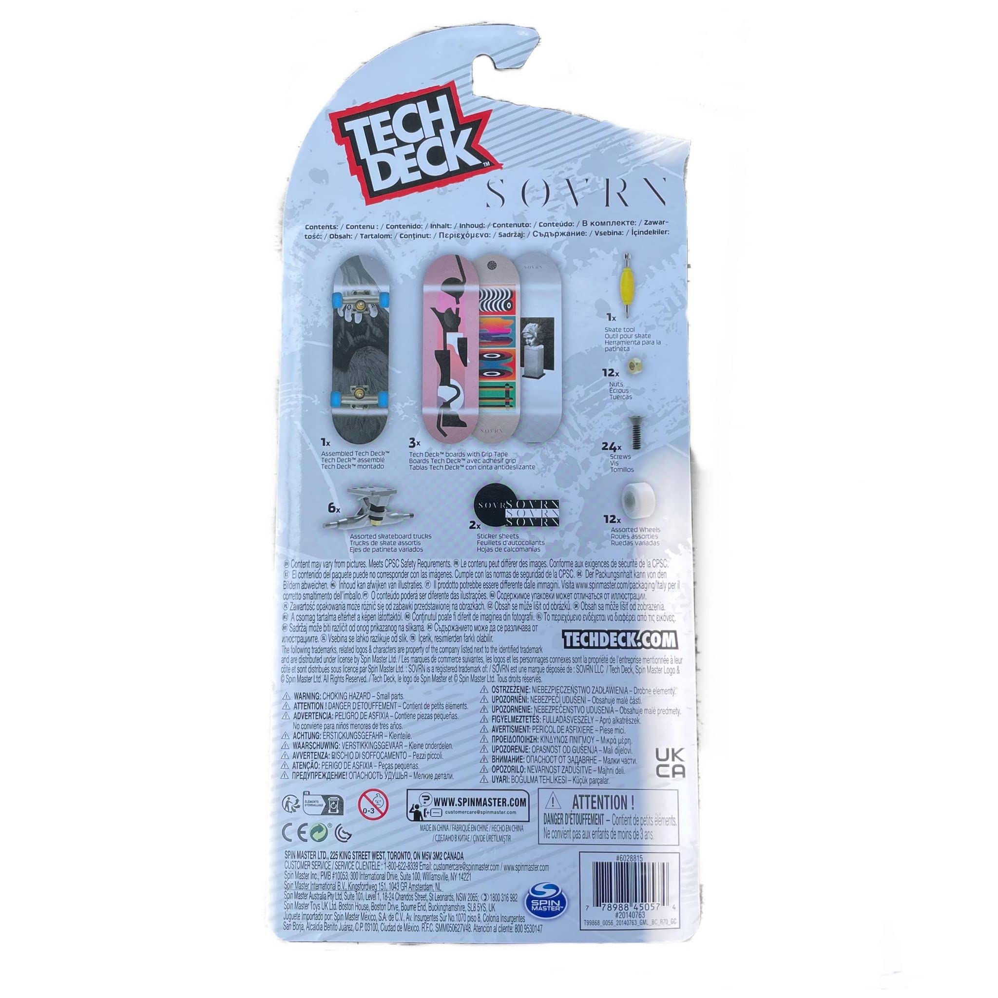 TECH DECK Sk8shop Bonus Pack Mini Finger Skateboard Multi Pack 2022 Series (Sovrn (4 Pack))