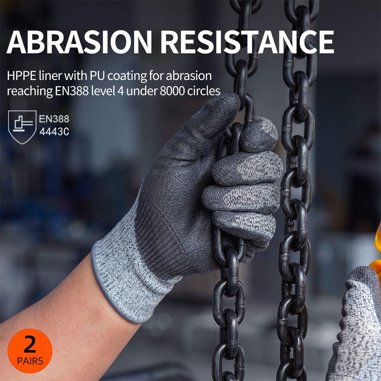 Fеаturеd Prоduсt Vgo 2-Pairs ANSI Level 3 Cut Resistant Gloves EN388 Certified Hand Protection Gloves (Size XL, Grey, SK2131) TOP оƒƒERS Vgo 2-Pairs ANSI Level 3 Cut Resistant Gloves EN388 Certified Hand Protection Gloves (Size XL, Grey, SK2131)