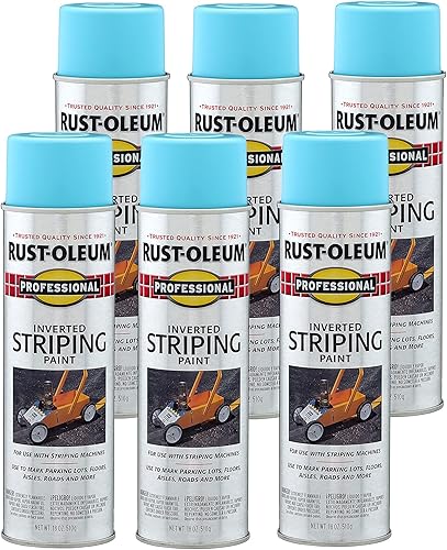 Miniatura 7 de Rust-Oleum P2548849-6PK Pintura en aerosol profesional para pintar rayas invertidas, 18 onzas, amarillo de tráfico, paquete de 6 unidades