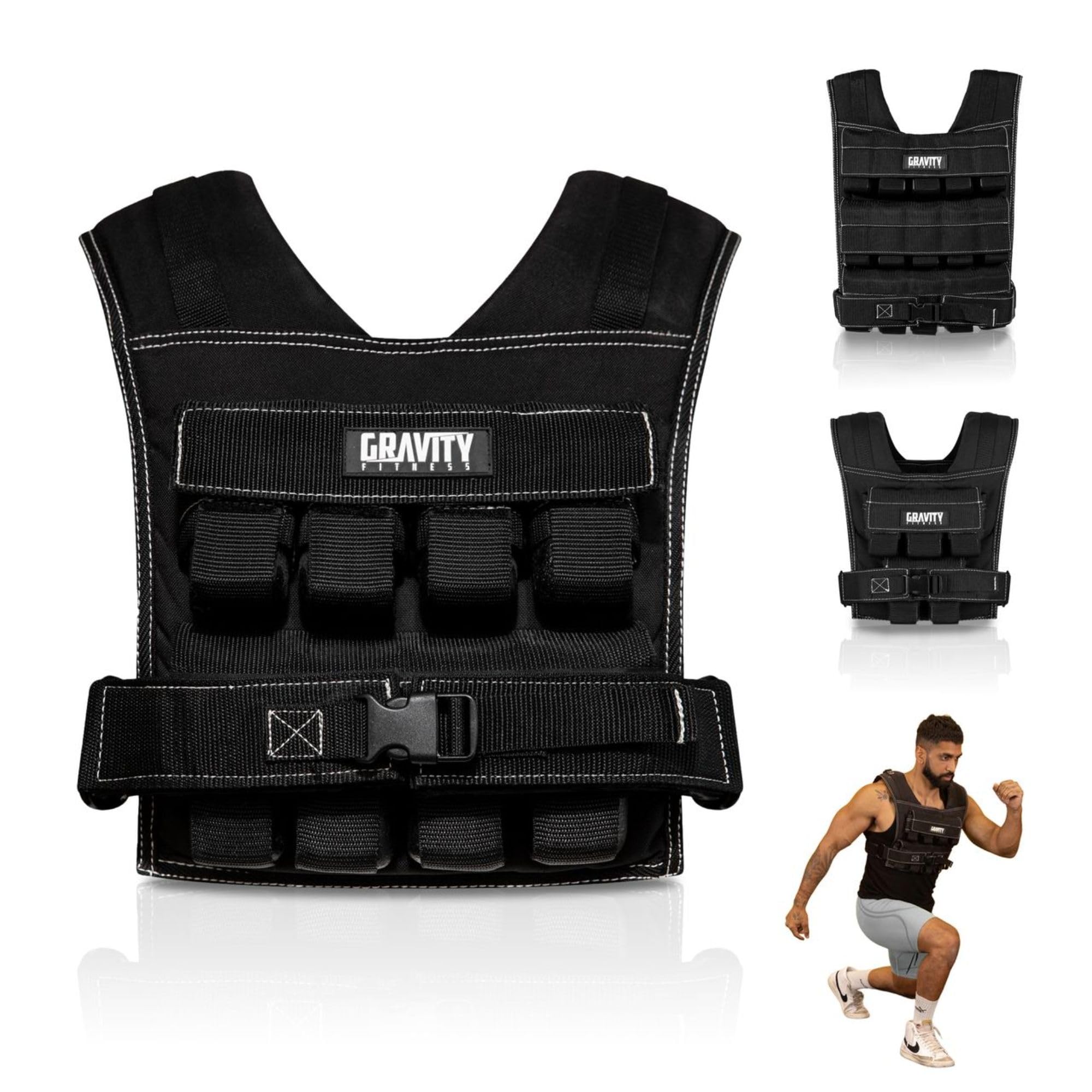 Gravity Fitness Weighted Vest for Men & Women - Adjustable Fitness Weight Vest for Workout, Running, Walking, Strength Training, & Calisthenics Training Home & Commercial Gym - 10kg / 20kg / 30kg