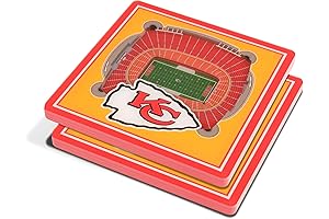 YouTheFan NFL Kansas City Chiefs 3D StadiumView KC Chiefs Diamond Art Coasters - Arrowhead Stadium