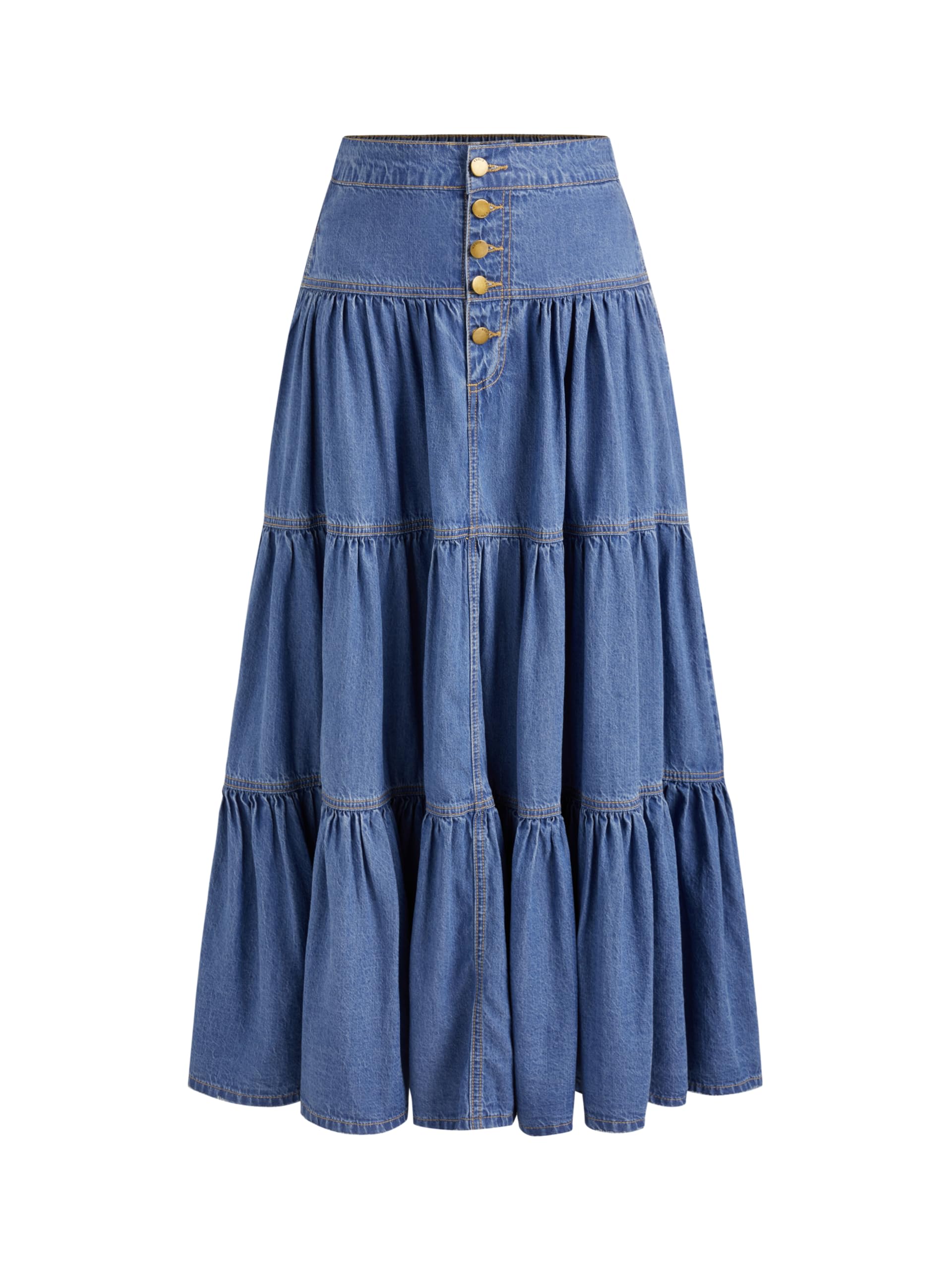 [Margesherwood ] / ☆ TWISTED DENIM SKIRT / blue Margesherwood ] / ☆ TWISTED DENIM SKIRT / blue (MARGE