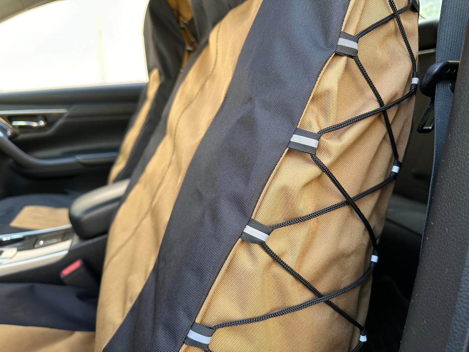Paquete de 2 fundas tácticas de lona para asientos de coche, impermeables, universales, con múltiples bolsillos