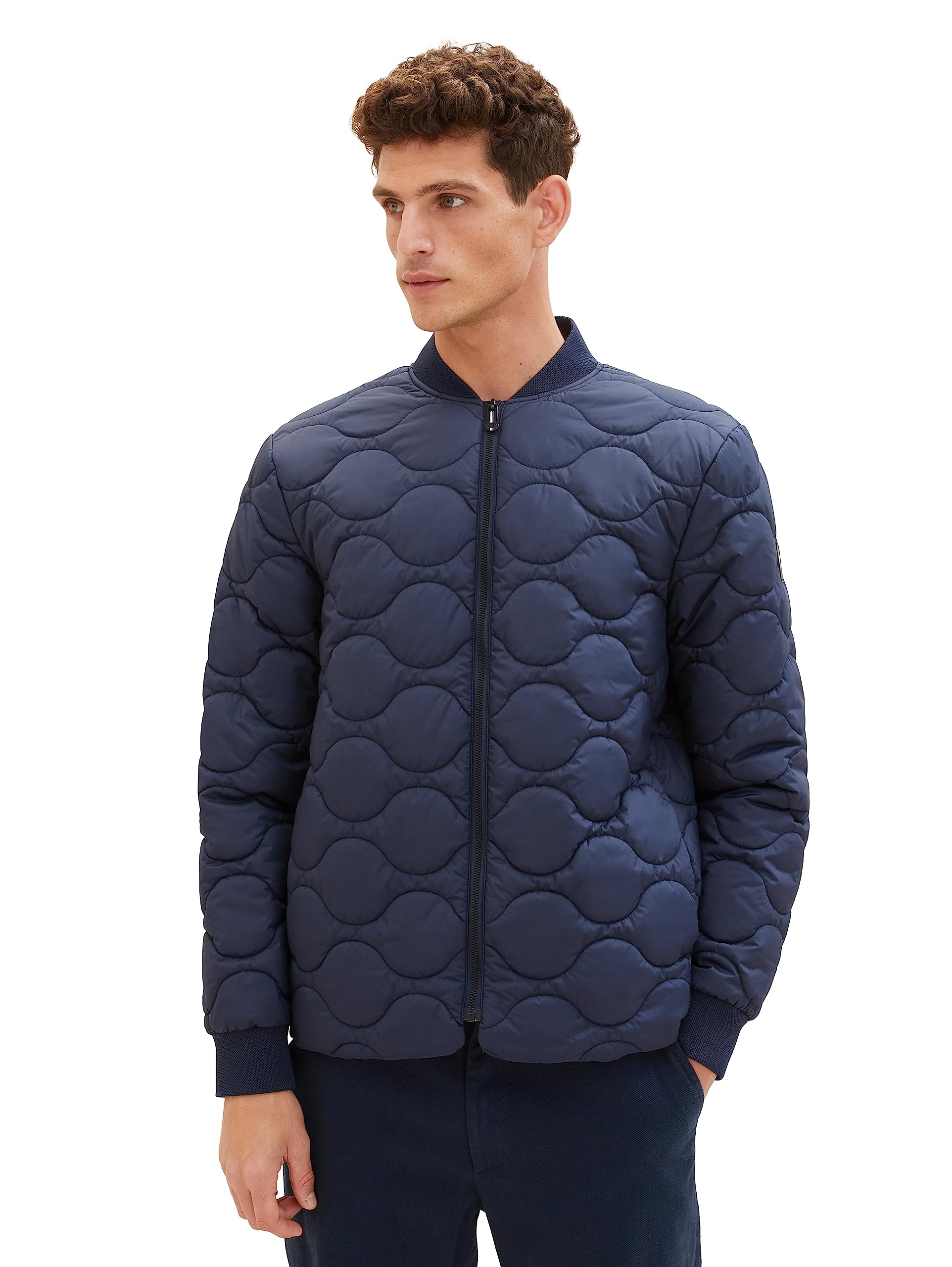 TOM TAILOR Herren 1037329 Lighweight Bomberjacke mit Steppung, 10668-sky Captain Blue, M