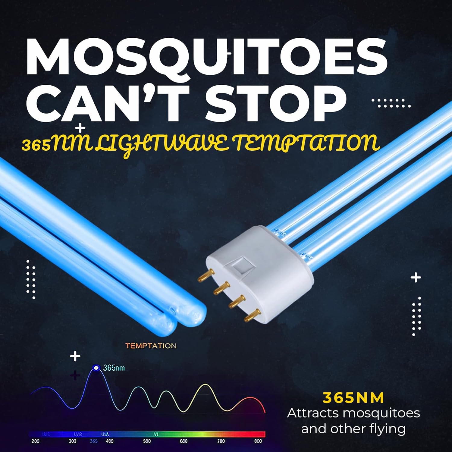 365nm UV light attraction for insects