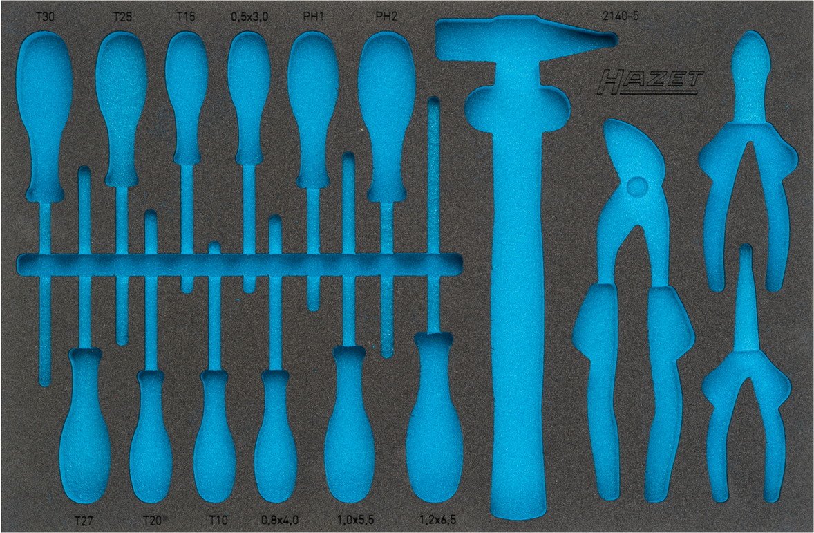 Hazet 163-330L 2K Soft Foam Insert for Workshop, 1 Piece