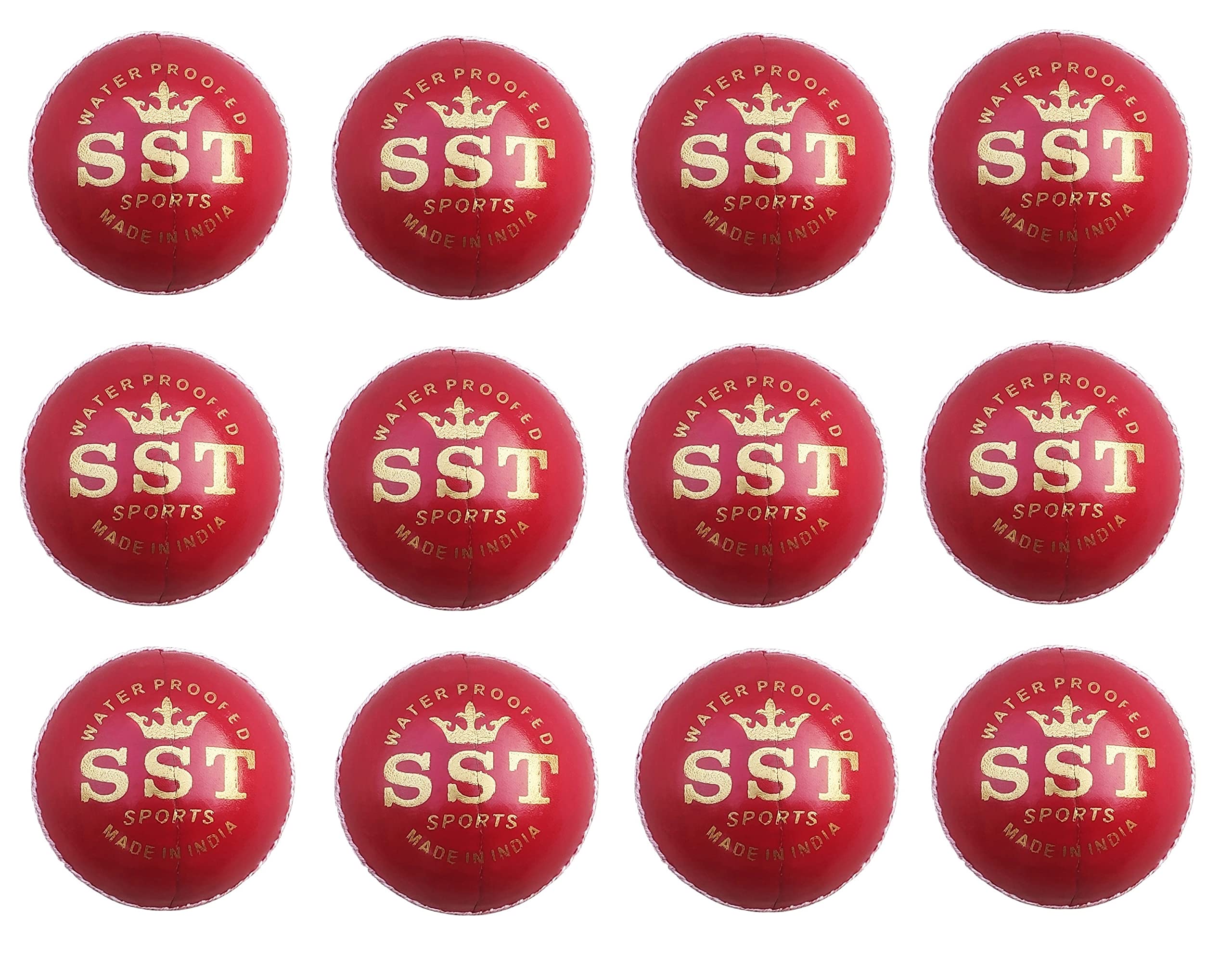 SST Leather Cricket Ball, 4 Piece Red Cricket Ball, Standard Size, Pack of 12 (Genuine 50 Overs, Test and One Day Matches) (B0B3TNF4KY) Amazon Price History, Amazon Price Tracker