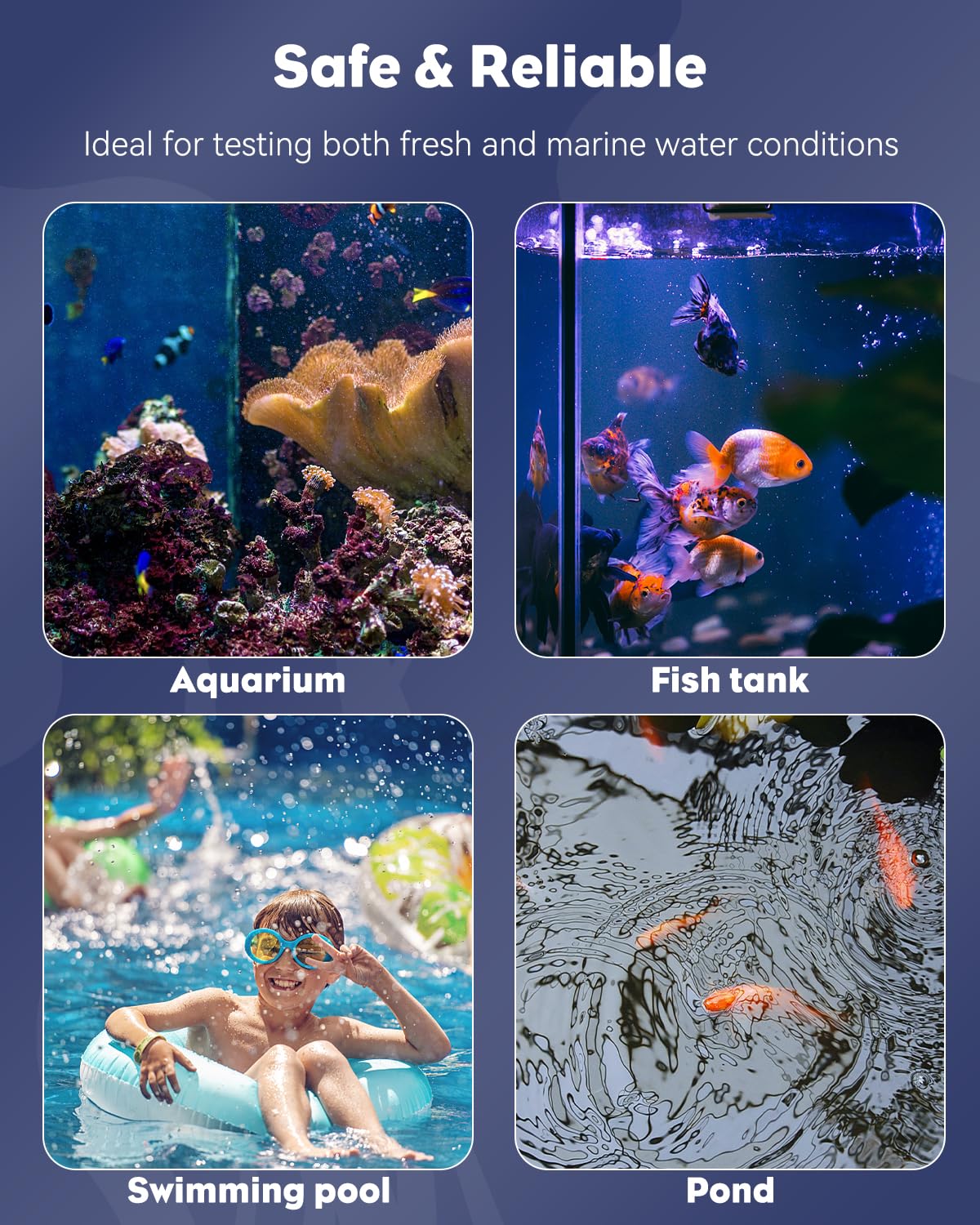 Pawfly 8 in 1 Aquarium Test Strips for pH Chlorine Nitrate Carbonate Hardness Total Alkalinity & Ammonia Water Quality Freshwater Saltwater Test Kit, 50 Strips Fish Tank Water Testing kit - image 7