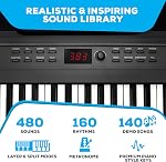 Alesis 88 Piano clavier avec 480 Des sons, des haut-parleurs, USB MIDI, Carry-Bag, Stand, Casques, Pédales et leçons de piano pour débutants