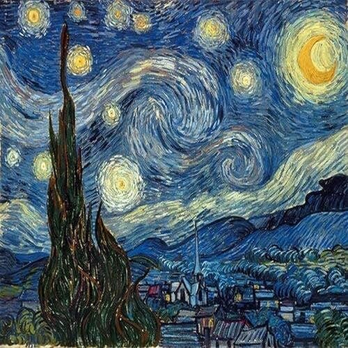 Póster de Van Gogh Starry Night Nthe Starry Night (24 x 36) de Vincent Van Gogh (1889)