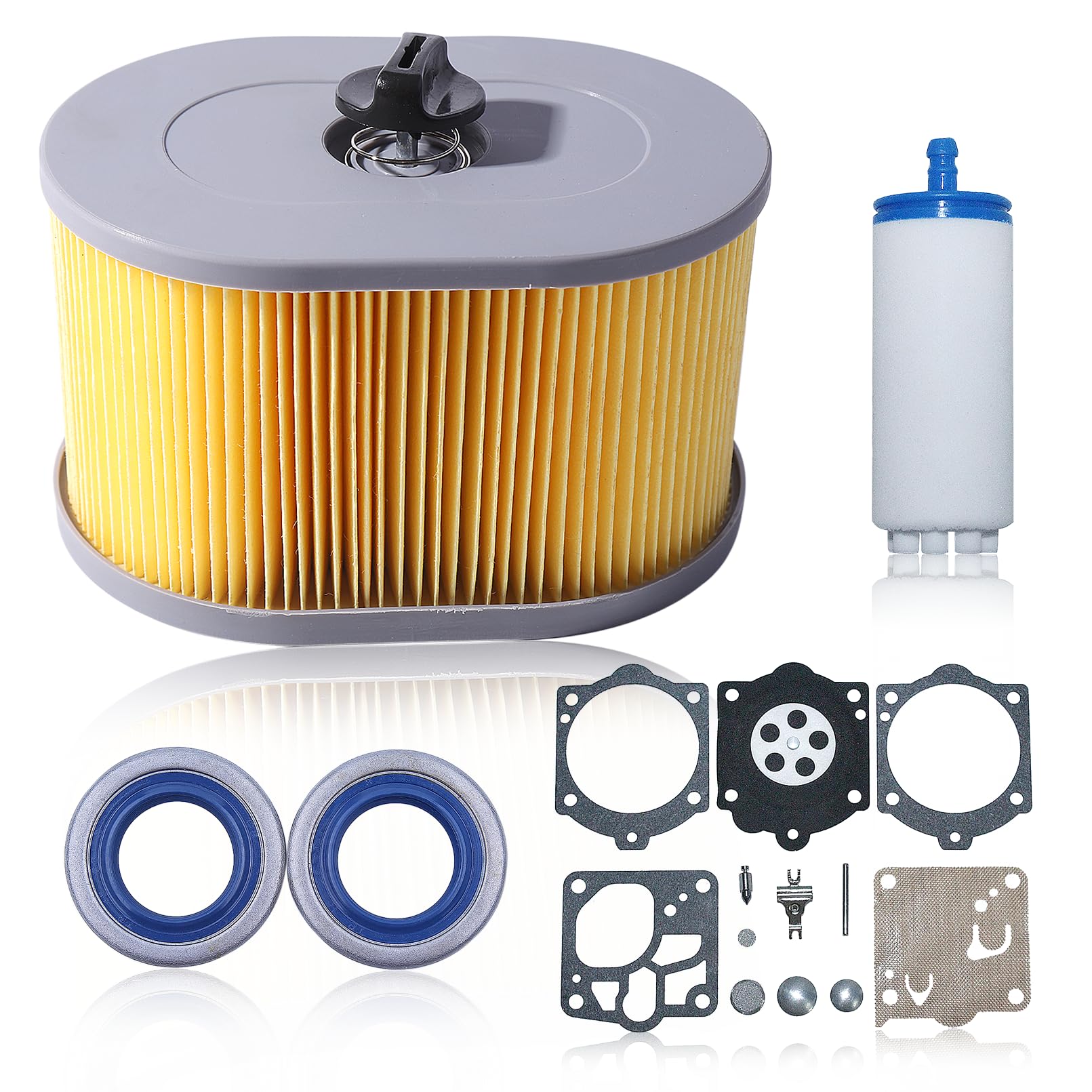 Adefol Filtro de aire Kit para Husqvarna PARTNER K970, K1260 Motosierra, Filtro de aire avce Junta de aceite, Kit de reparación, Filtro de aceite, Reemplazo 510244103