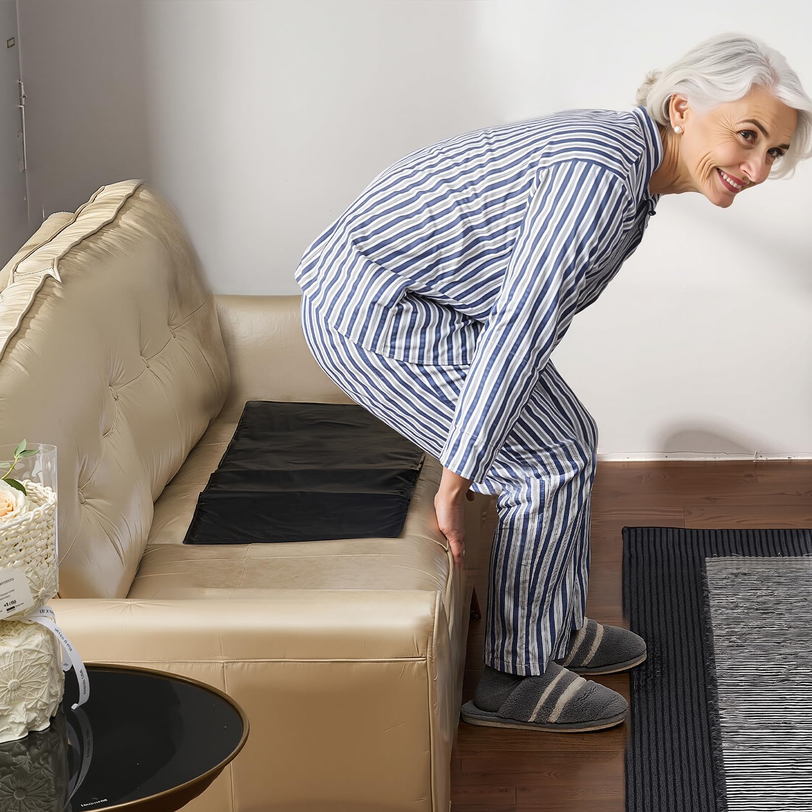 VEVOR Sistema di Allarme per Letto per Anziani, Sensore Wireless per Letto da 355,6 x 762 mm con Cercapersone, Allarmi di Sicurezza e Cuscinetto Anticaduta per Letto per Casa, Ospedale