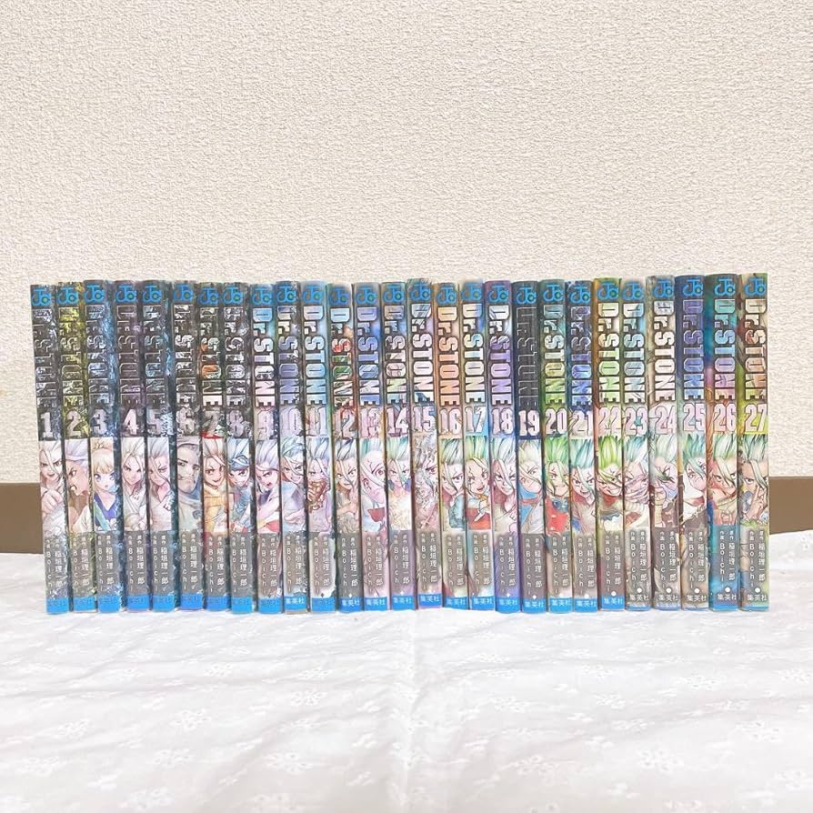 ドクターストーン　全巻　半分レンタル落ち　27巻あり　透明カバー装着済み ドクターストーン 全巻 半分レンタル落ち 27巻あり 透明カバー