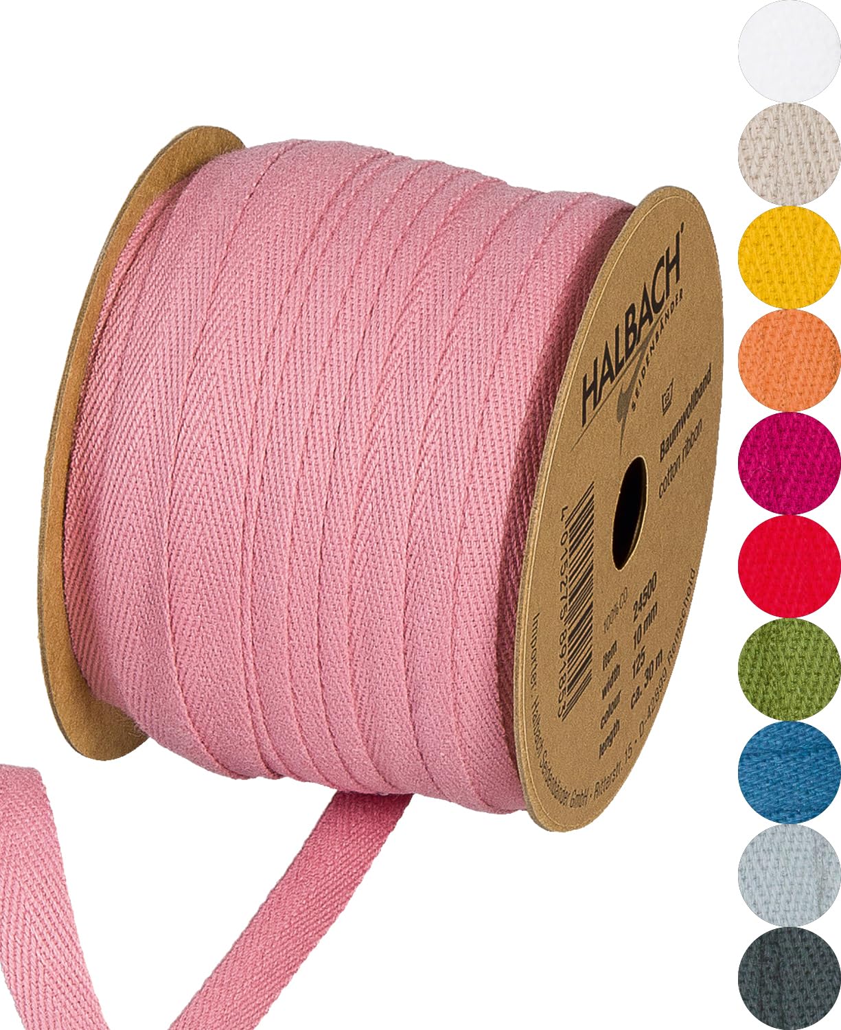 Halbach Seidenbänder Cotton Ribbon 10 mm x 30 m