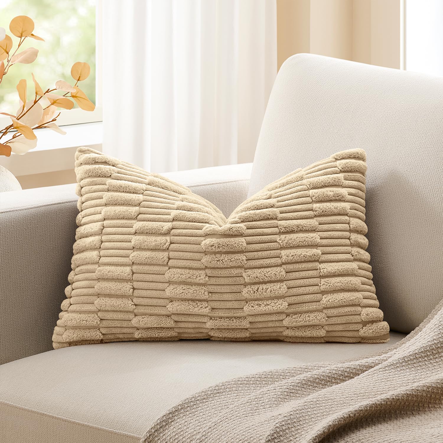 値下げ　UNICITY REAL FIT COVER CUSHION 02 Amazon.com: Kevin Textile 12x20 Inch Lumbar Pillow Cover 1 Pack