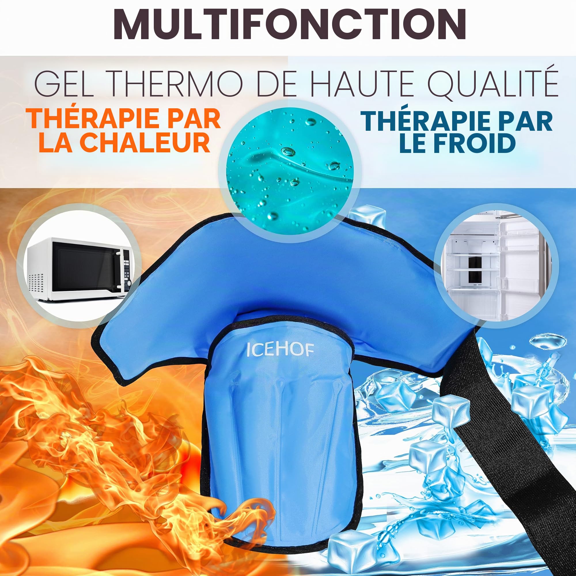 ICEHOF Chaussures rafraîchissantes + bottes – Tissu doux – Chaussettes rafraîchissantes avec gel thérapie par le froid pour pieds et orteils pour chimiothérapie, rhumatisme, chaussettes de glace,