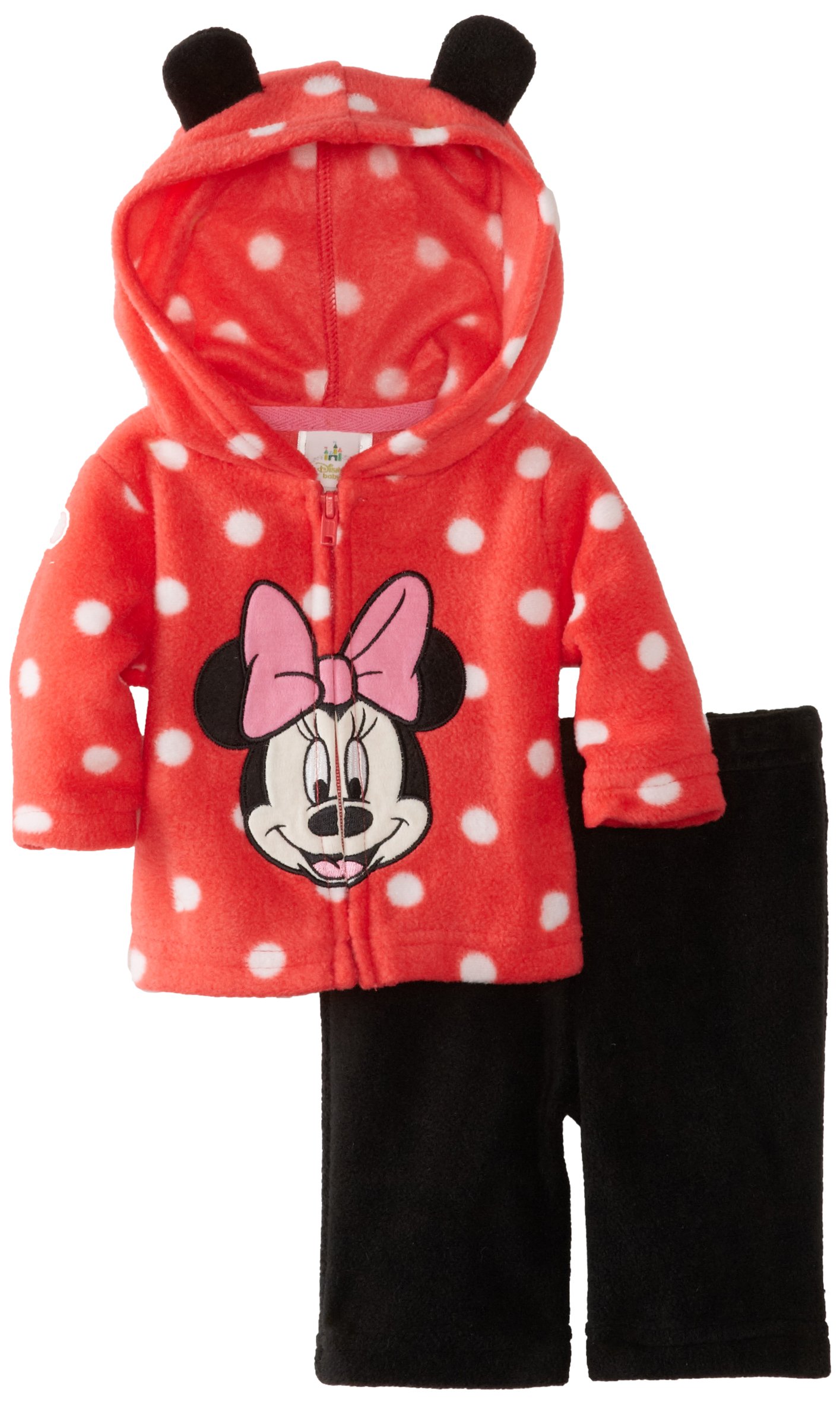 Disney Baby Baby-Girls Newborn 2 Piece Jacket Set-6, Red, 3-6 Months