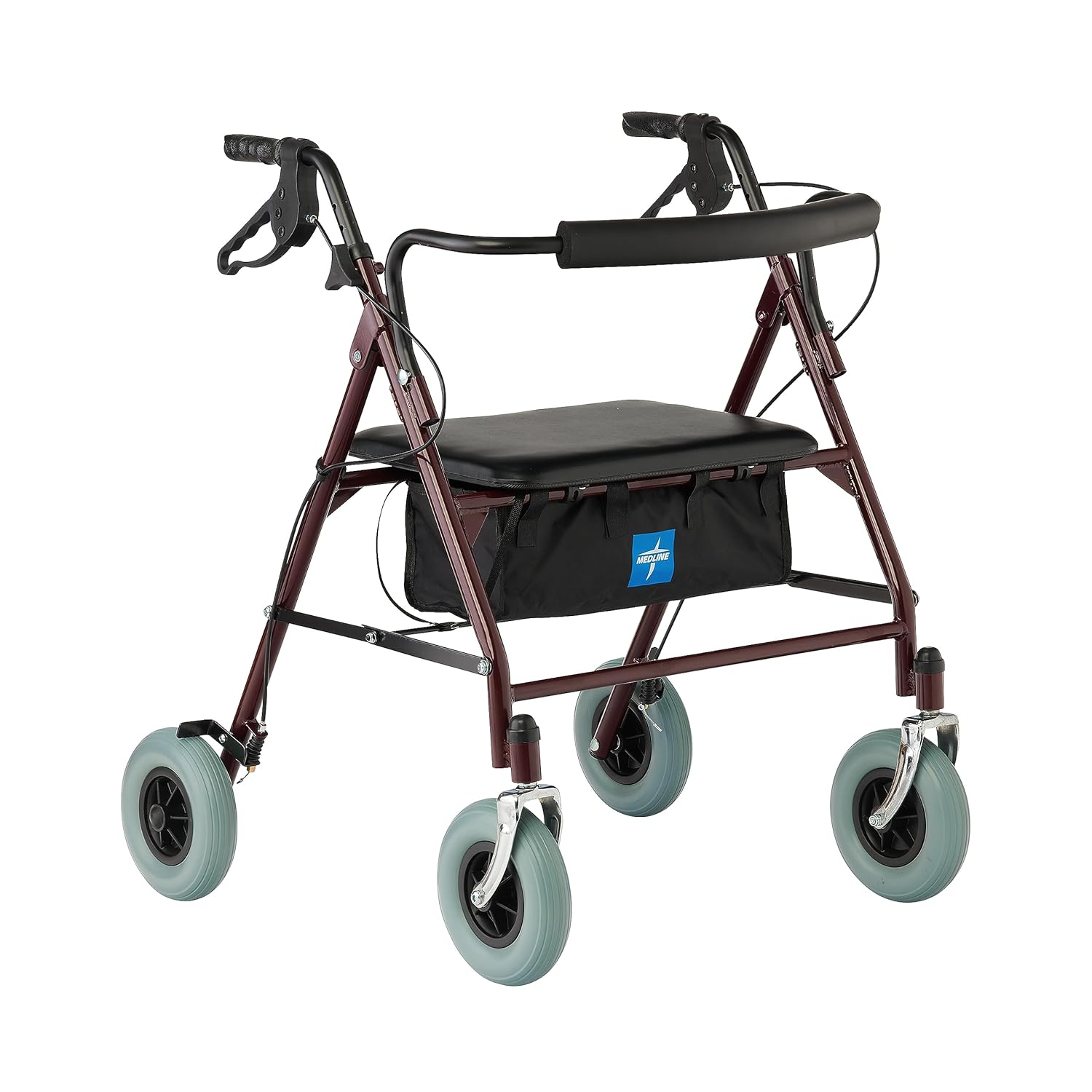 Medline Bariatric Heavy Duty Steel Rollator Supports up to