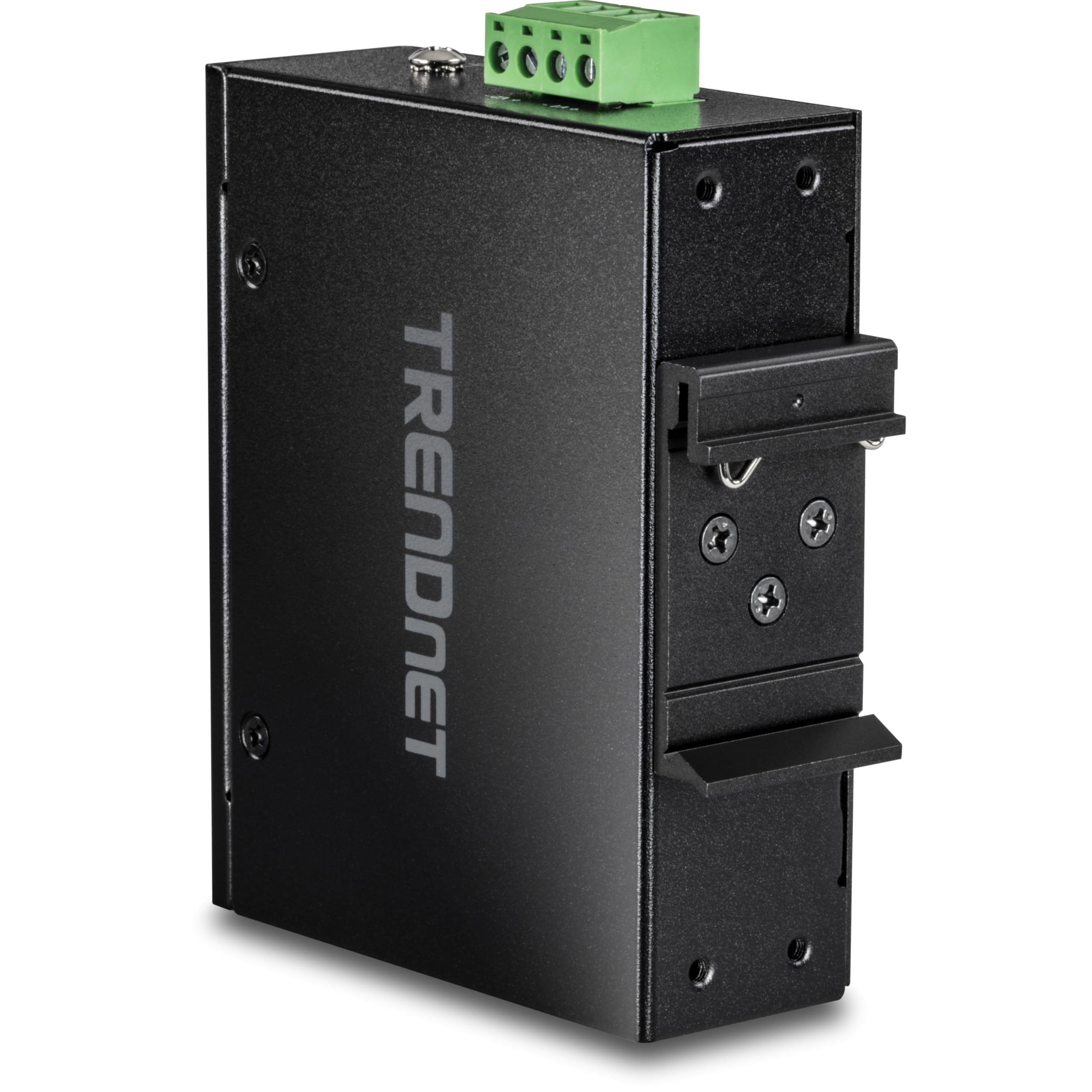 TRENDnet, TI-SG104, Splitter industriale Gigabit UPoE, doppia uscita di alimentazione CC, montaggio su guida DIN o a parete