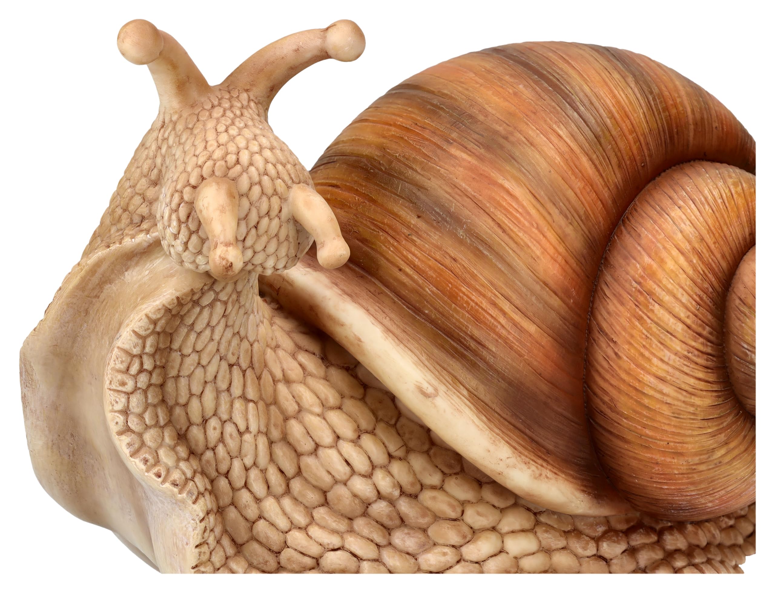 Figuren Shop GmbH Schnecke Gartenfigur: Weinbergschnecke 22,5 cm - Handbemalt, Wetterfeste Deko, HotAnt