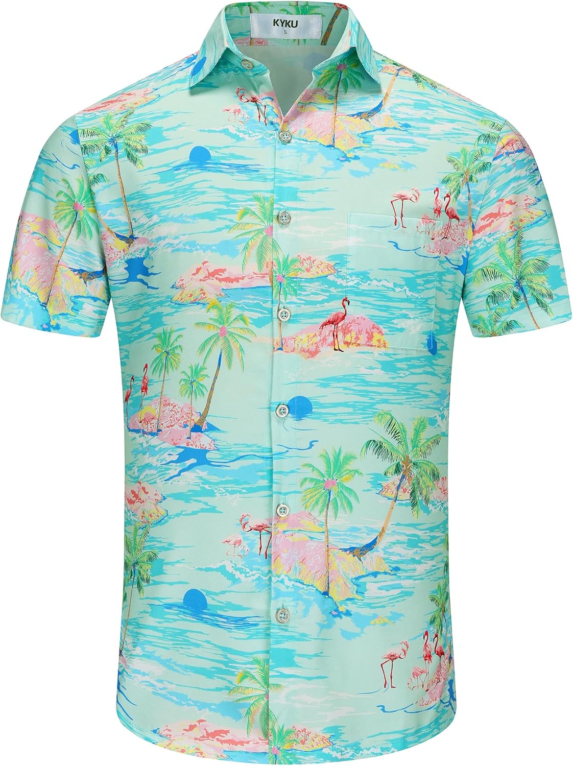KYKU Funky Hawaiian Shirt for Men Palm Beach Shirts Tropical Vacation Clothes - Image 5