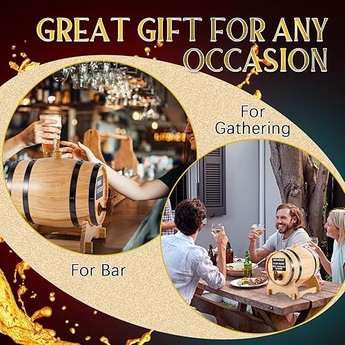 Miniatura 6 de Dispensador de bebidas de 3 piezas, barril de whisky, dispensador de whisky, ron de tequila, para fiestas, hogar, bares, regalos de vacaciones,