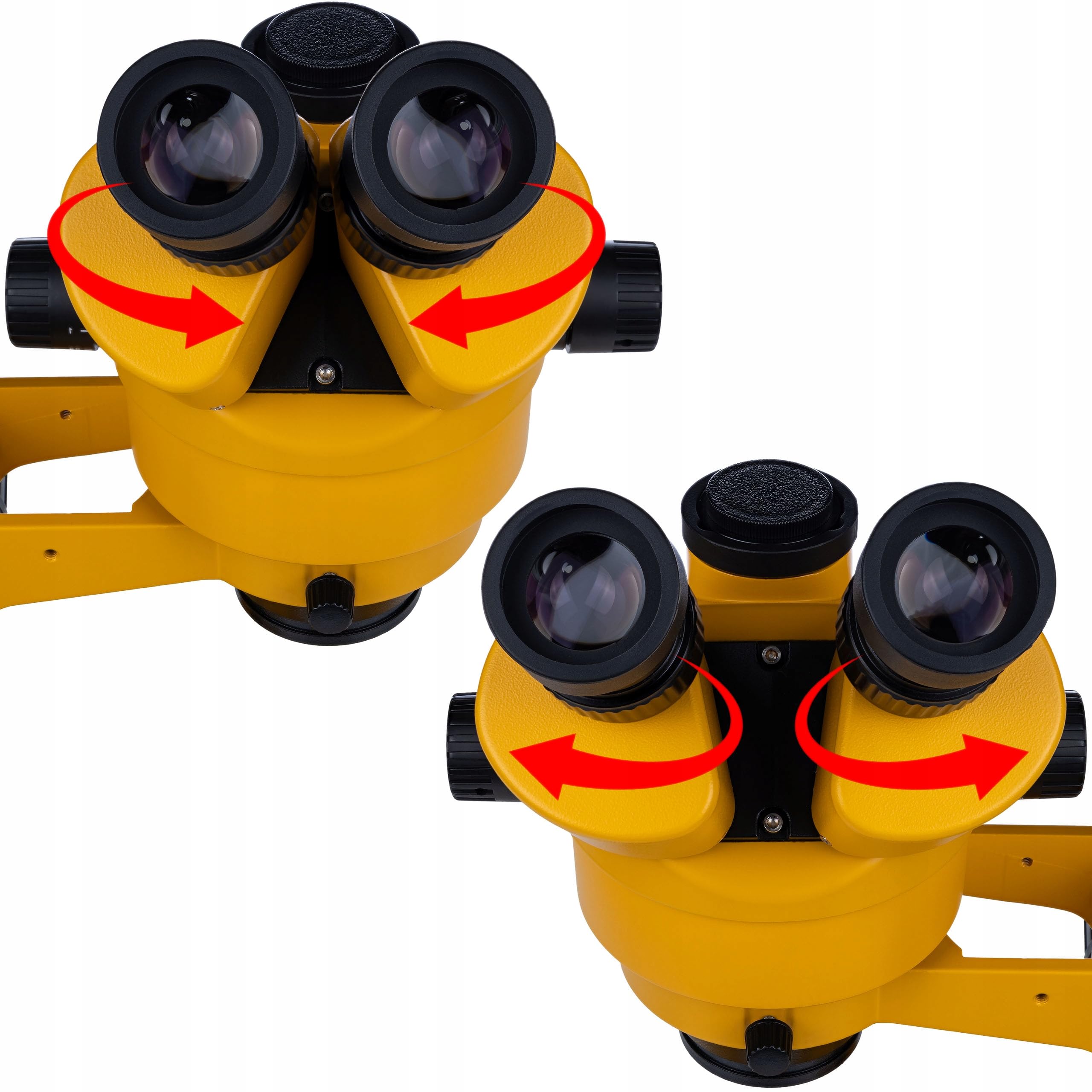 Trinocular Microscopio Rosfix Neptune Pro Orange Pro Set – Microscopio estéreo 7-45x con cámara USB-C 4K, lente 0,5X Barlow, anillo de luz LED 56 LED, montaje en brazo | Laboratorio de electrónica de
