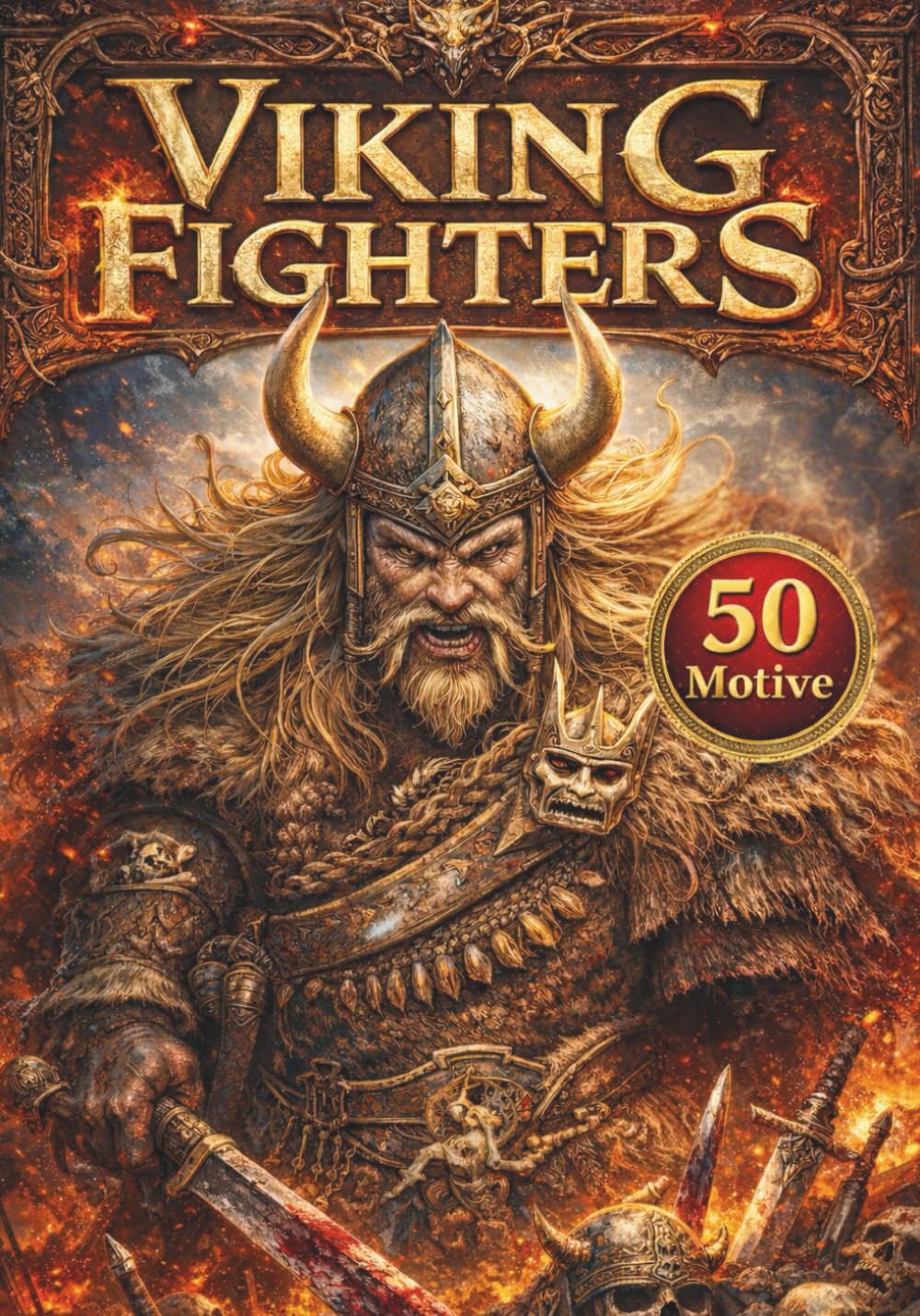 Viking Fighters – Das epische Malbuch für echte Kriegerseelen: Das epische Malbuch für Jügendliche und Erwachsene – 50 beeindruckende Motive aus der Welt der Wikinger