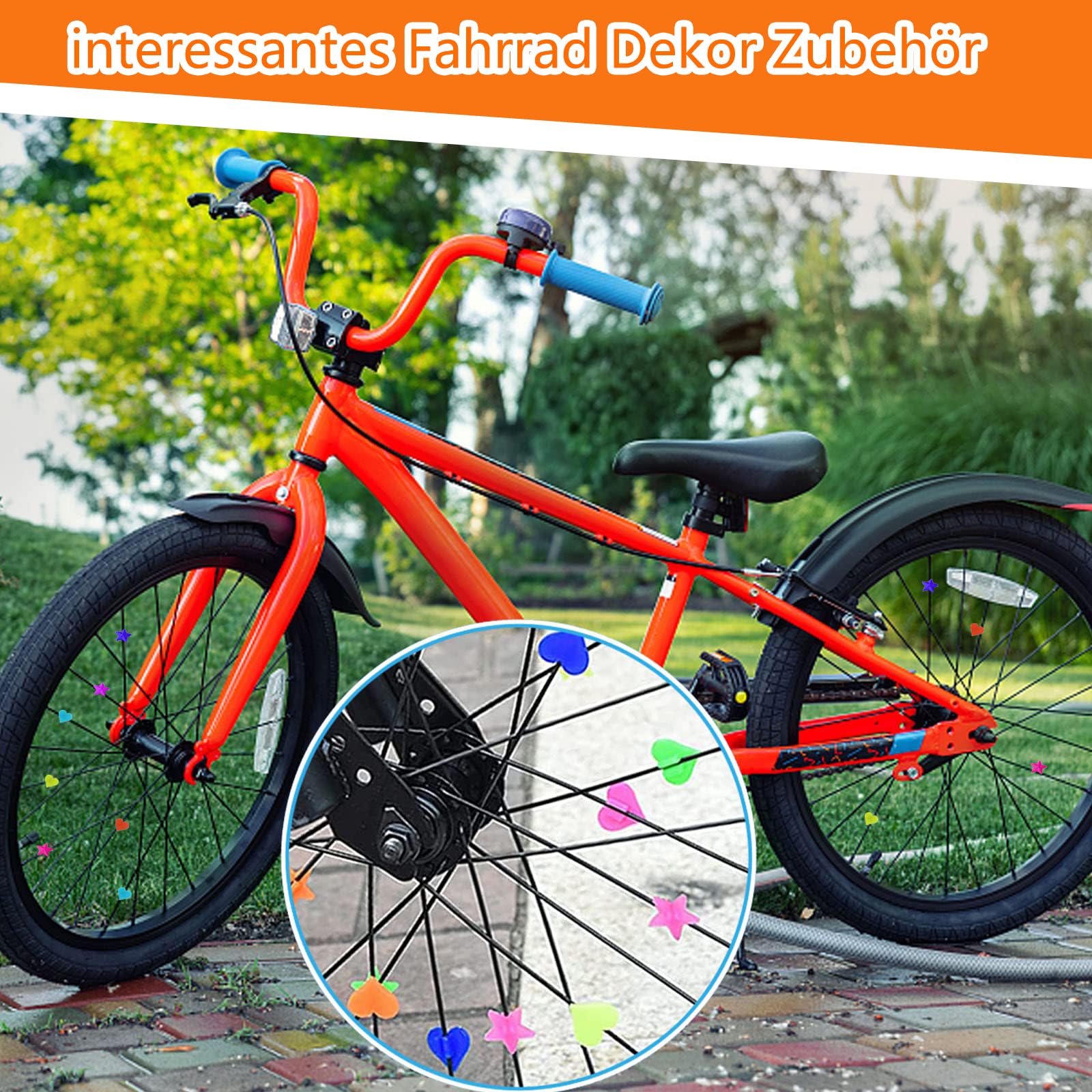 144x Fahrradspeichen-Perlen - Bunte Reflektor-Perlen Für Kinderfahrräder