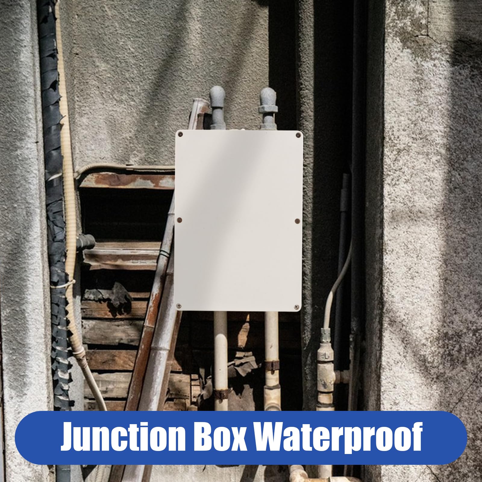 WOPPLXY 2 unidades de caja estanca exterior electrica, 265 x 185 x 95 mm caja estanca exterior de IP65 de blanca, caja de conexiones electricas de ABS