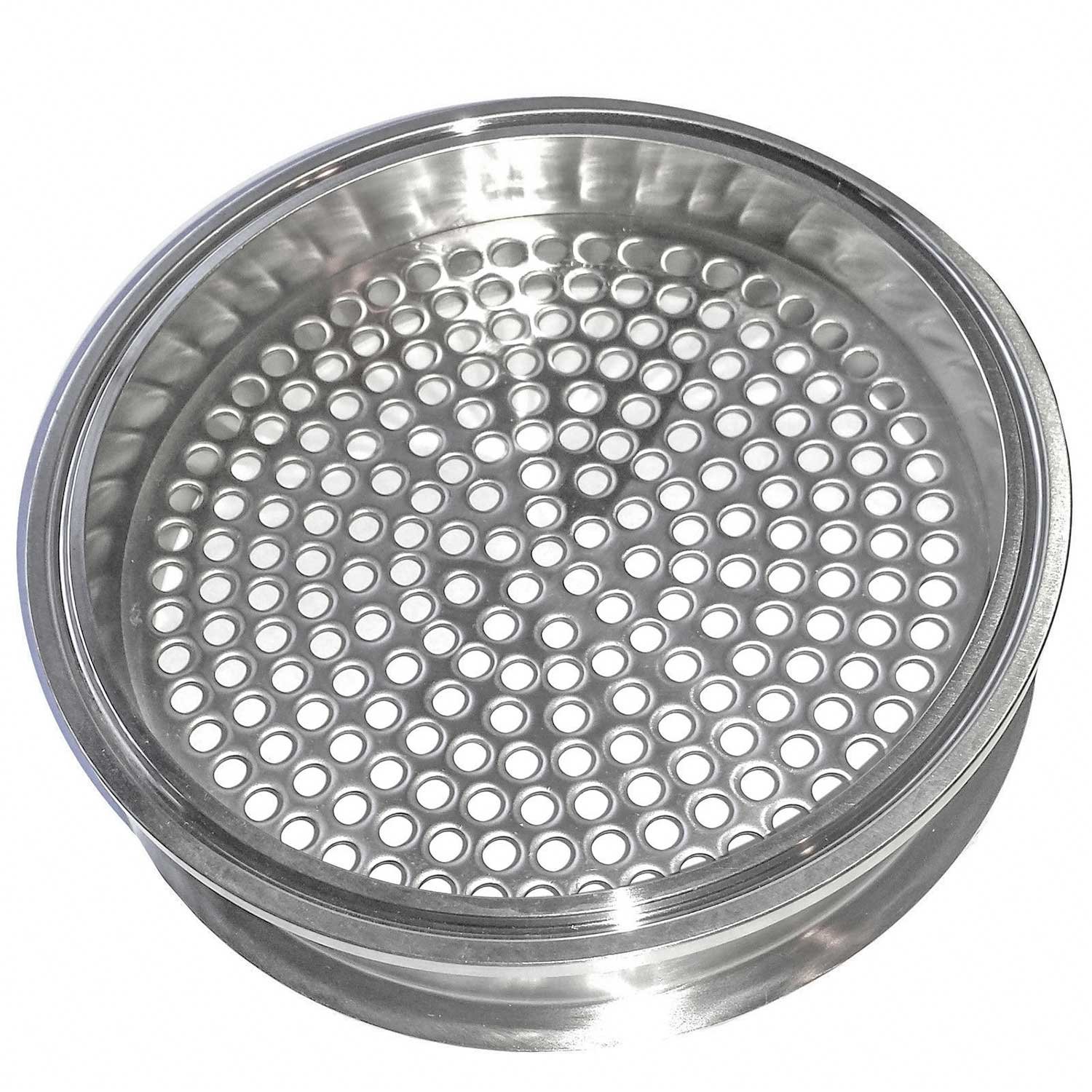 HFS(R) 6" Tri Clamp Filter Plate, Middle Weld, High Pressure Sanitary Fitting with 6mm Holes Stainless Steel 304