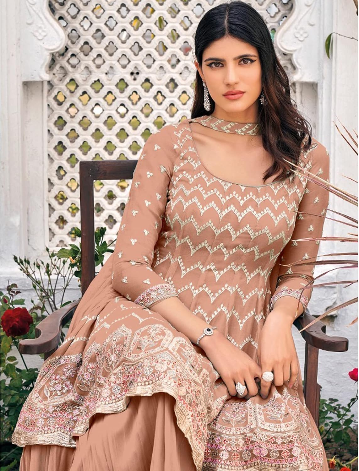 Party Wear Sharara Palazzo with Dupatta Suits Indian Pakistani Designer Shalwar Kameez Dresses