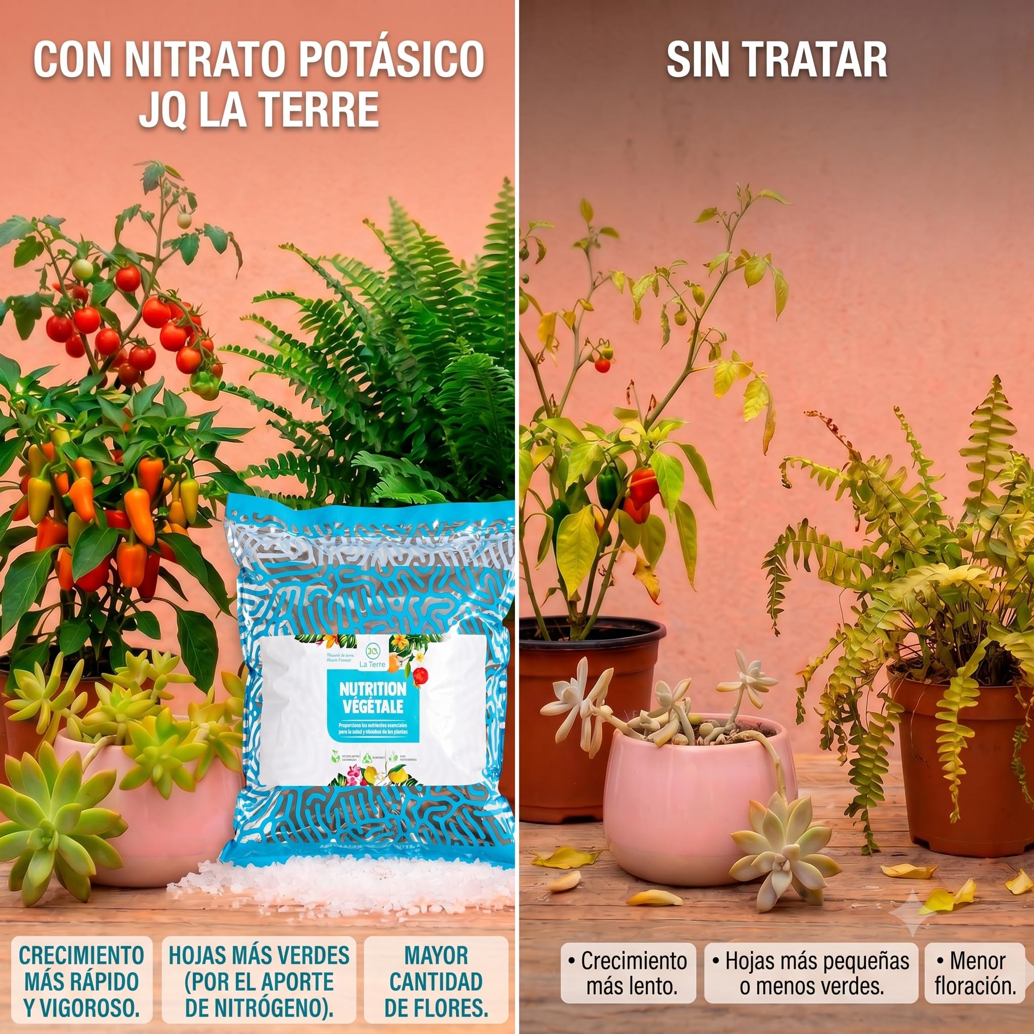 NITRATO DE POTASIO DE 5 KGS CON CUCHARA DOSIFICADORA nitrato potasico para plantas para la maduración en frutales y huerta floracion más abundante y duradera, resistencia a enfermedades