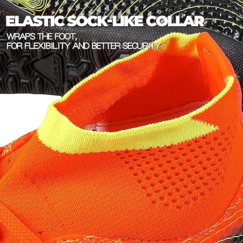 Miniatura 3 de LEOCI Botines de fútbol para niños y niñas, suela de goma para niños pequeños y grandes, zapatos duraderos de fútbol al aire libre