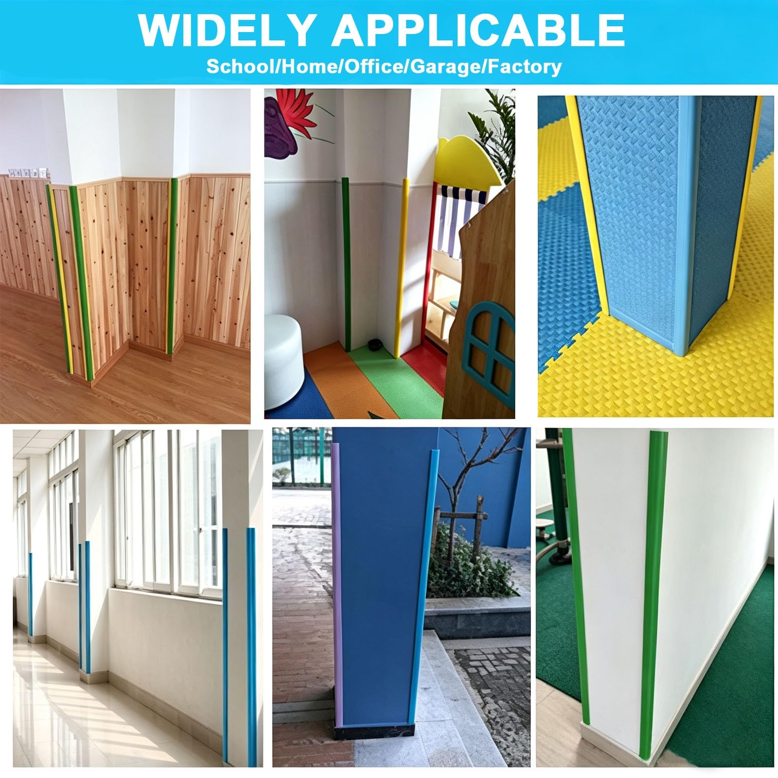 Paraspigoli Angolari Muro, in PVC Morbido, Autoadesiva, Para Spigoli | Para Spigoli per Mobili, Struttura a Camera D'aria, per Protezione e Decorazione delle Pareti(Yellow,120cm/47in)