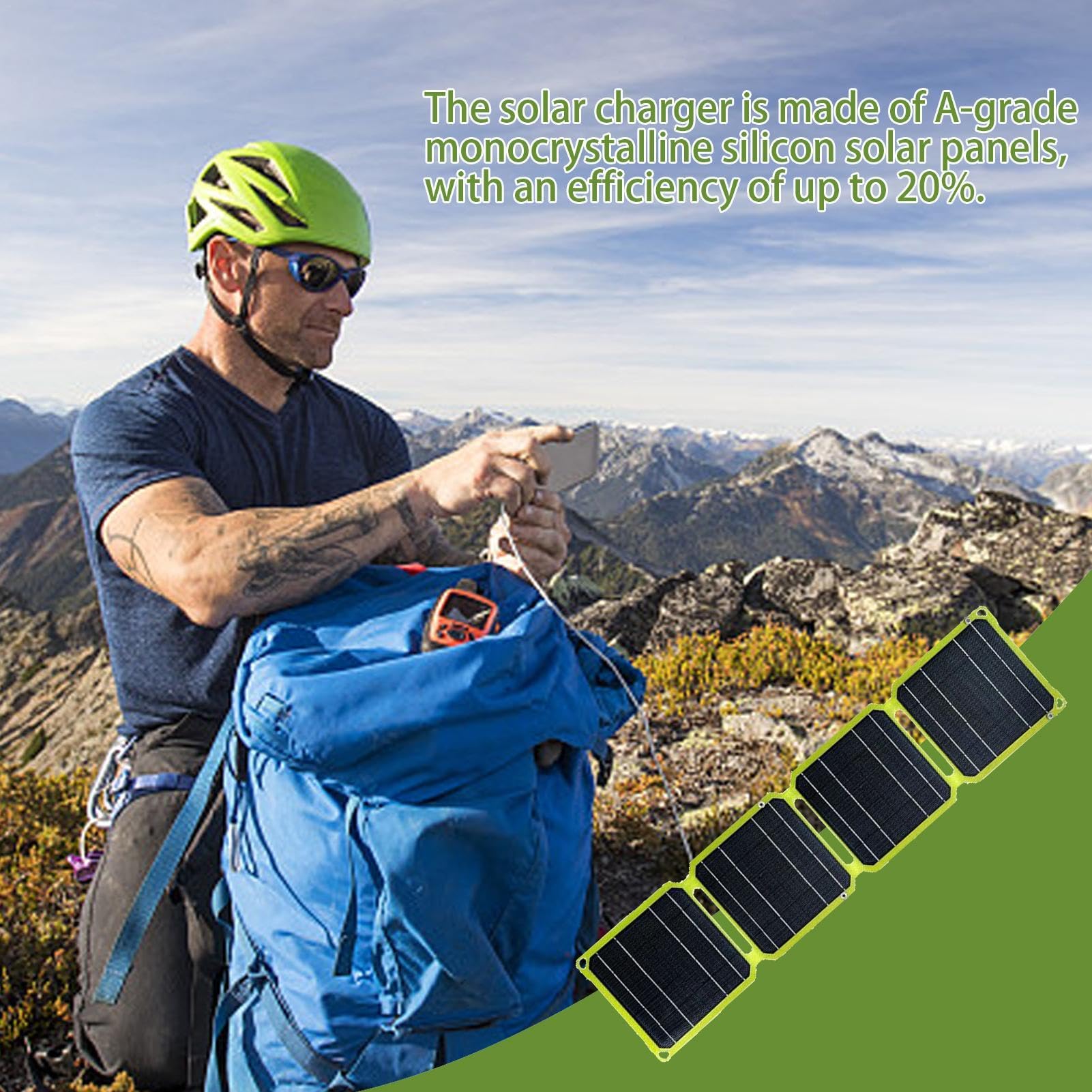 Kit de panneau solaire, panneau solaire pliable à charge