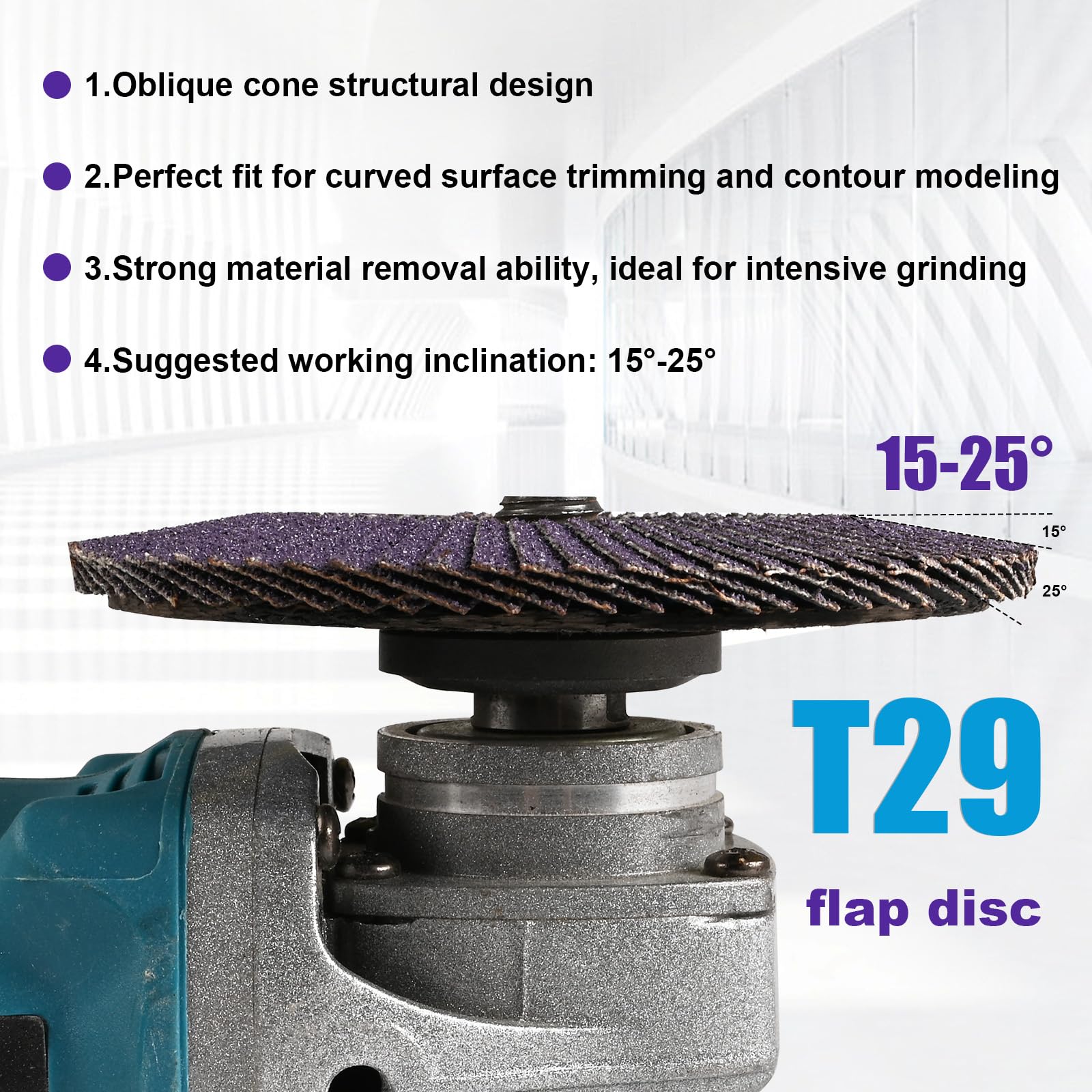 Purple Ceramic Flap Discs - Angle Grinder Abrasives -7