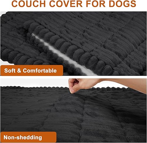 Miniatura 3 de PHOPHO Funda de sofá para perros, lavable, protector de sofá para forma de L, funda de manta antideslizante para perro, tapete amigable para