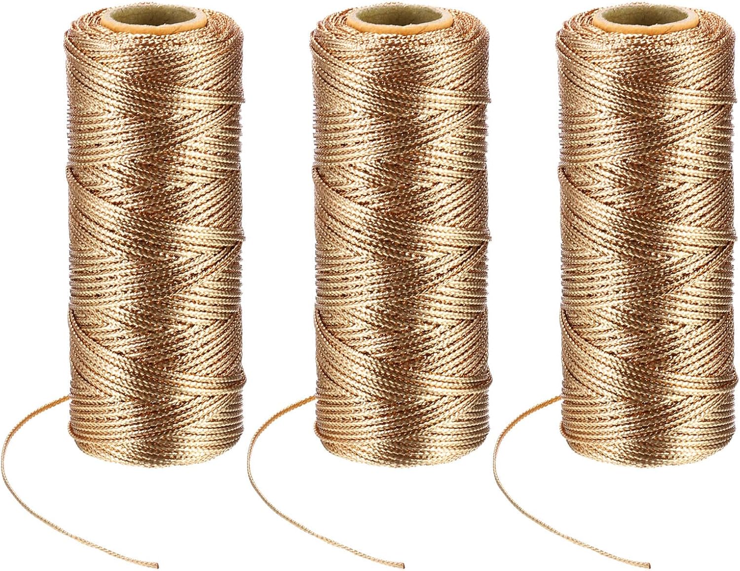 Home and Garden Parts 330 Yards Decorative Metallic Bakers Twine 3 Pcs Beige #CN/251024/06043