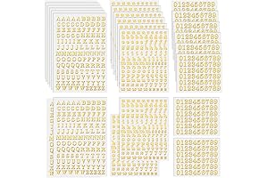 Gorgeous Glittering Epoxy Alphabet Stickers for Nail Art, Scrapbook, and DIY Crafts - 24-Pack