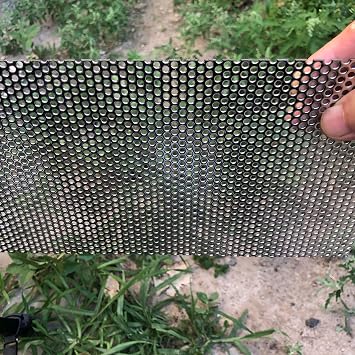 Perforated Metal Sheets-304 Stainless Steel Perforated Plate -Perforated Stainless Steel Sheet-19Ga 0.12 Hole (About 3mm)300mmX150mm-Metal Mesh Sheet Screen-Screen Material
