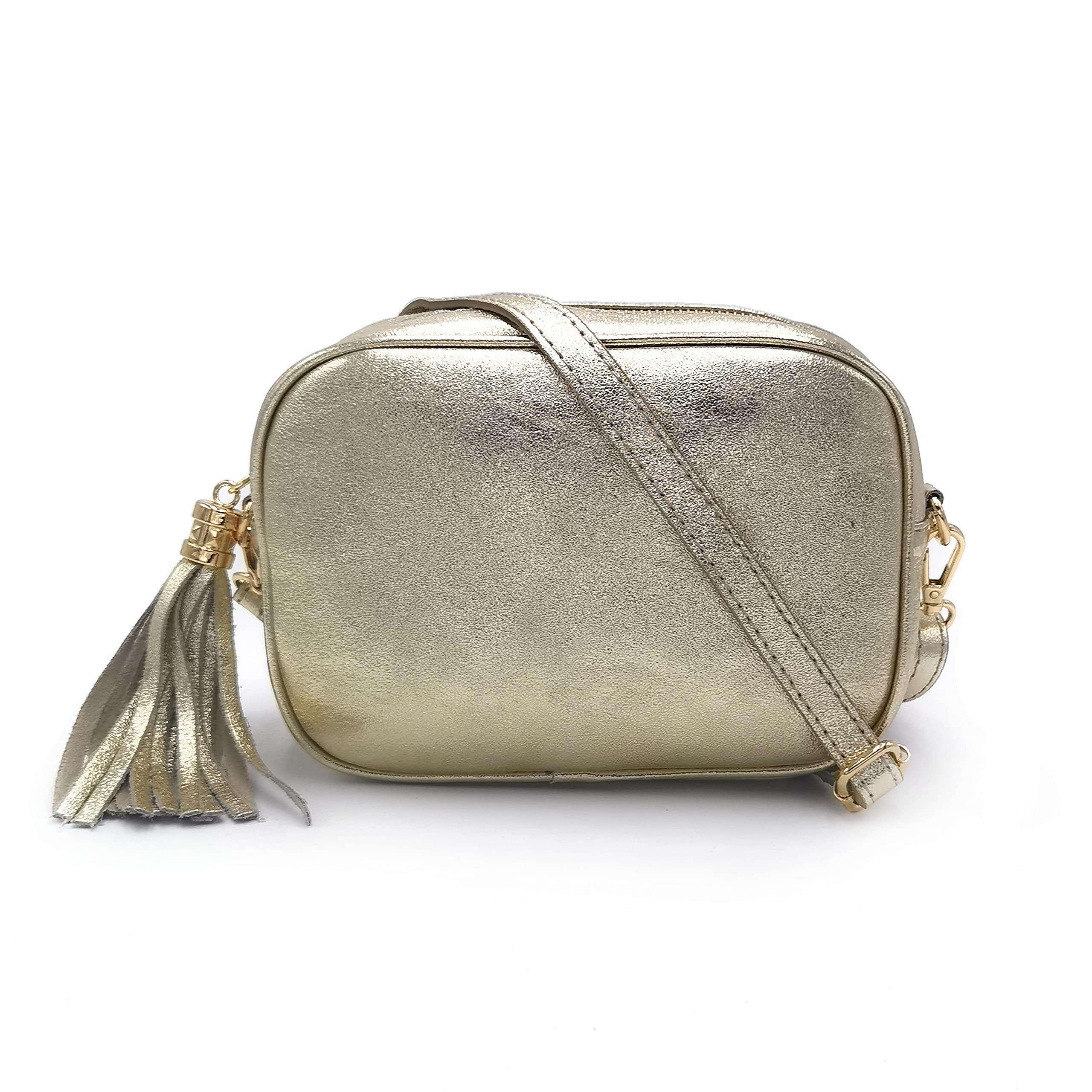 Leren heuptas/schoudertas Dames/Made in Italië/Leer tas Taupe