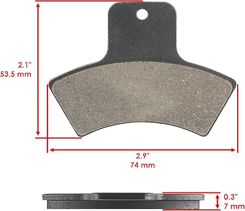 Miniatura 2 de Caltric Pastillas de freno traseras compatibles con frenos traseros Polaris Scrambler 500 4X4 1998 1999 2000 2001 2002 03 04